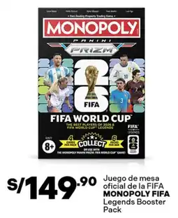 Plaza Vea Monopoly FIFA juego de mesa oficial oferta