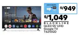 Plaza Vea Blackline QLED 55" UHD Google TV oferta
