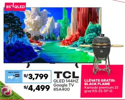 Plaza Vea TCL QLED Google TV 85" oferta