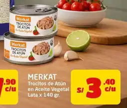 MaxiAhorro Merkat trocitos de atún en aceite vegetal oferta
