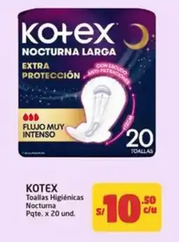 MaxiAhorro Kotex nocturna larga oferta