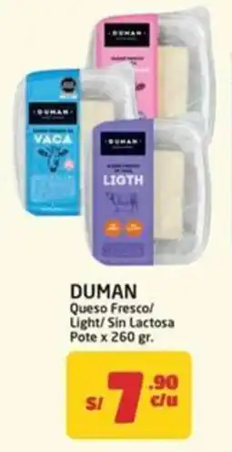 MaxiAhorro Duman queso fresco/light/sin lactosa oferta