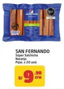 MaxiAhorro San Fernando super salsicha naranja oferta