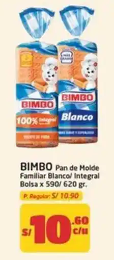 MaxiAhorro Bimbo pan de molde familiar oferta