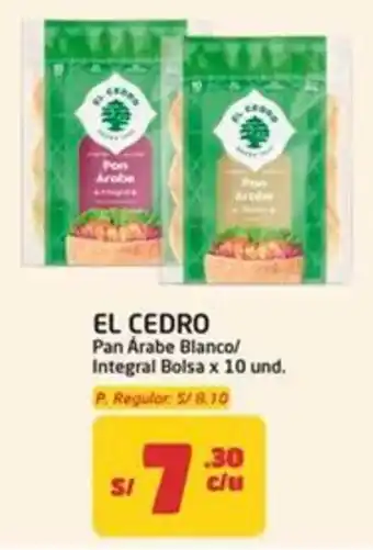 MaxiAhorro El Cedro pan arabe blanco/integral oferta