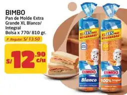 MaxiAhorro Bimbo pan de molde extra grande XL oferta