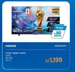 Tiendas EFE TV 50" SMART VIDAA QLED 4K UHD 60 HZ oferta