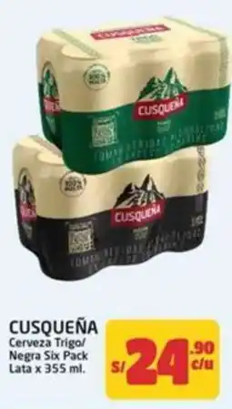 MaxiAhorro CUSQUEÑA cerveza trigo/negra oferta