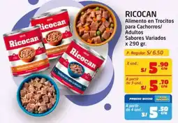 MaxiAhorro Ricocan alimento en trocitos pra cachorros oferta