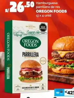 Plaza Vea Oregon foods hamburguesa parrillera de res cj oferta