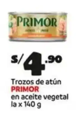 Plaza Vea Primor trozos de atún en aceite vegetal la oferta