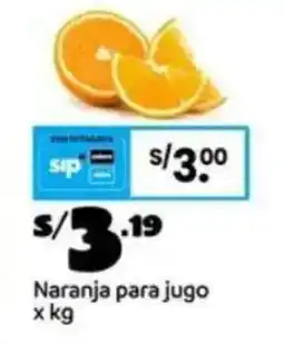 Plaza Vea Naranja para jugo oferta