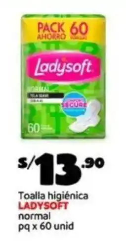 Plaza Vea Ladysoft toalla higiénica normal pq oferta