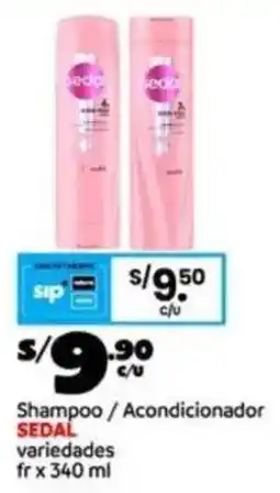 Plaza Vea Sedal shampoo/acondicionador variedades fr oferta