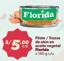 Hiperbodega Precio Uno Florida filete / trozos de atún en aceite vegetal oferta