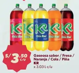 Hiperbodega Precio Uno KR gaseosa sabor/fresa/ naranja/cola / piña oferta