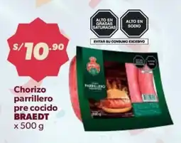 Hiperbodega Precio Uno Braedt chorizo parrillero pre cocido oferta