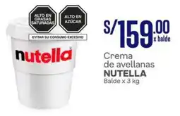 Makro Nutella crema de avellanas balde oferta
