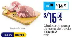 Makro Ternez chuleta de punta de lomo de cerdo oferta