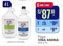 Makro Viña andina pisco oferta