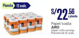 Makro Aro papel toalla súper rollo naranja plancha oferta