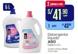 Makro Aro detergente liquido galón oferta