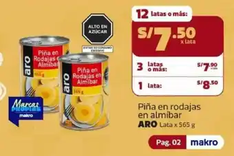 Aro piña en rodajas lata