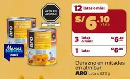 Makro Aro durazno en mitades en almíbar lata oferta