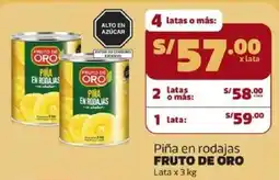 Makro Fruto de oro piña en rodajas lata oferta
