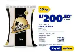 Makro Gran chalan arroz extra negro saco oferta