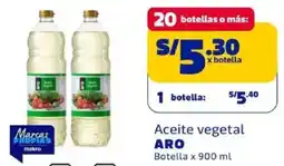 Makro Aro aceite vegetal botella oferta
