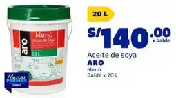 Makro Aro aceite de soya menú balde oferta