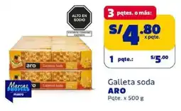 Makro Aro galleta soda pqte. oferta