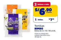 Makro Bimbo tortillas bolsa oferta