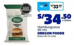 Makro Oregon foods hamburguesa de res bolsa oferta