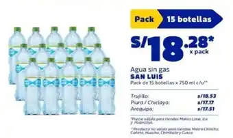 Makro San luis agua sin gas oferta