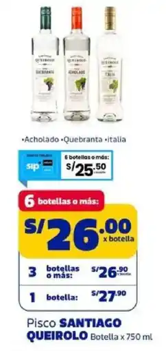 Makro Santiago queirolo pisco botella oferta
