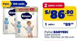 Makro Babysec pañal super premium oferta