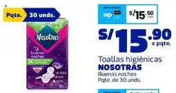 Makro Nosotras toallas higiénicas buenas noches pqte. oferta