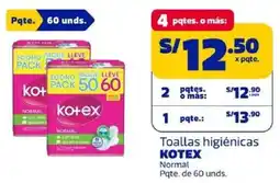 Makro Kotex toallas higiénicas normal oferta