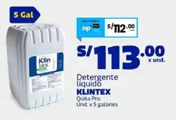 Makro Klintex detergente líquido quita pro oferta