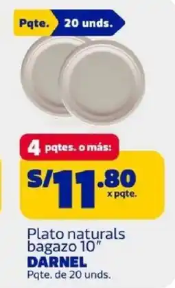 Makro Darnel plato naturals bagazo 10" oferta
