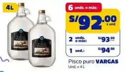 Makro Vargas pisco puro oferta