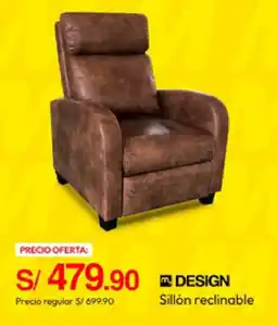 Metro Design sillón reclinable oferta
