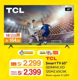 Metro Tcl smart tv 65" oferta