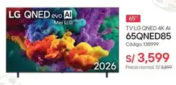 Hiraoka Lg qned tv lg qned 4k ai 65" oferta