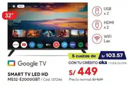 Hiraoka Miray smart tv 32" oferta