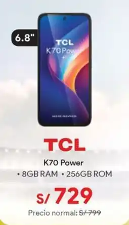 Hiraoka Tcl k70 power 6.8" oferta