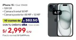 Hiraoka iPhone 15 oferta
