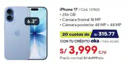 Hiraoka iPhone 17 oferta
